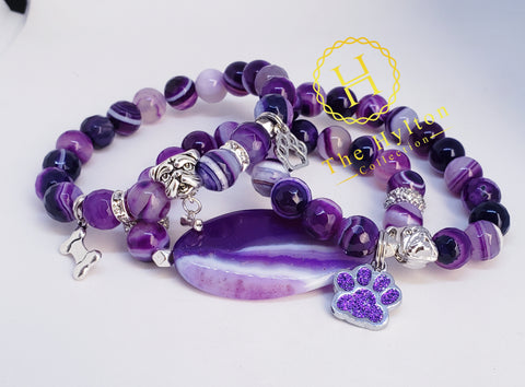Purple banded Agate